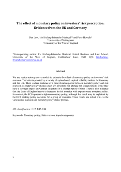 The effect of monetary policy on investors` risk
