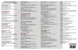 Homecoming 2017– Event Schedule