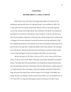 chapter 2 henrik ibsen`s a doll`s house