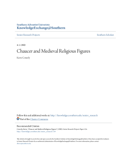Chaucer and Medieval Religious Figures