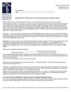 Knee Arthroscopy and Microfracture Postop