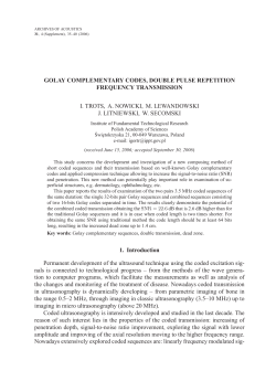 golay complementary codes, double pulse repetition