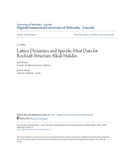 Lattice Dynamics and Specific-Heat Data for Rocksalt