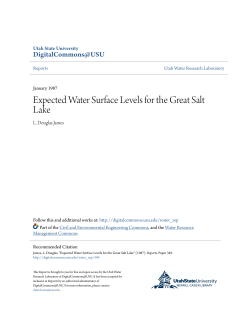 Expected Water Surface Levels for the Great Salt Lake