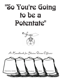 So You`re Going To Be A Potentate!