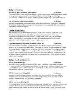 NUSTEP Course Descriptions