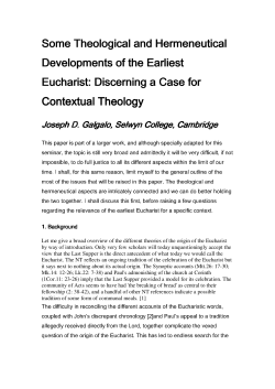 Some Theological and Hermeneutical Developments of the Earliest