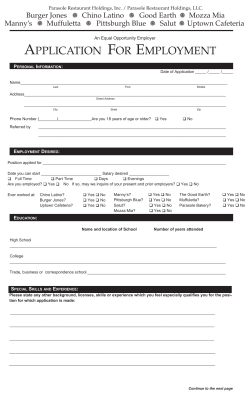 Parasole Job Application