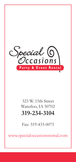 319-234-3104 - Special Occasions Rental