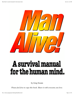Man Alive! A survival manual for the human mind.