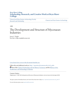 The Development and Structure of Mycenaean Industries