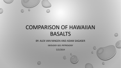 Geochemistry of basalts from Hawaii