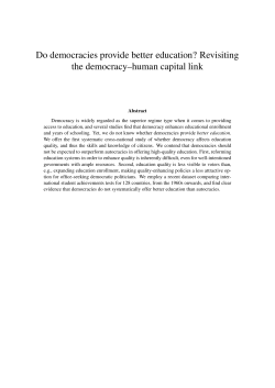 Do democracies provide better education? Revisiting the democracy