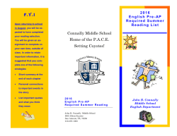 FYI Connally Middle School Home of the PACE Setting Coyotes!