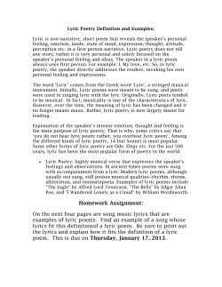 Lyric Poetry Definition and Examples