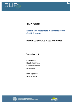 Minimum Metadata Standard - SLIP