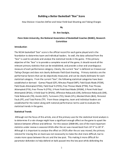 Building a Better Basketball “Box” Score
