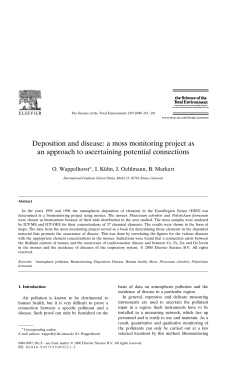 Deposition and disease: a moss monitoring project as an approach