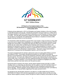 1 G7 Report on the Implementation of the G8 Declaration on