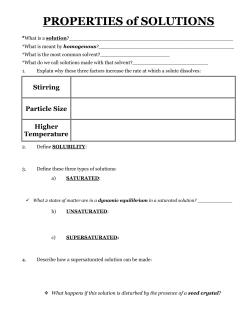 Solutions Notes Packet File