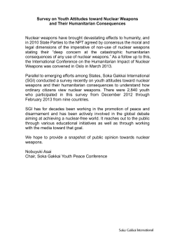 the results of "Survey on Youth Attitudes toward Nuclear Weapons