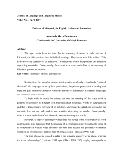 Journal of Language and Linguistic Studies Vol.3, No.1