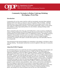 Community Strategies to Reduce Underage Drinking: Developing a