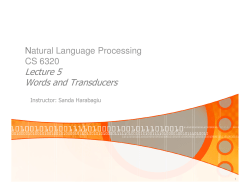 Lecture 5 Words and Transducers