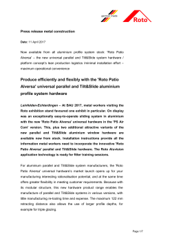 Produce efficiently and flexibly with the `Roto Patio Alversa` universal