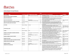 Arches System Concept Glossary