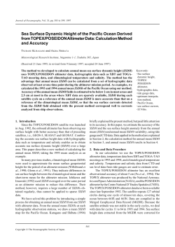 Sea Surface Dynamic Height of the Pacific Ocean Derived from
