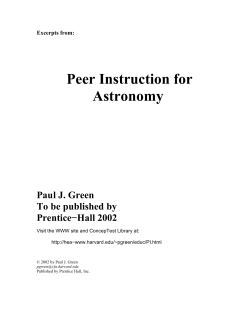 Peer Instruction for Astronomy