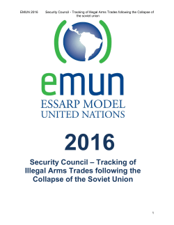 Security Council &ndash; Tracking of Illegal Arms Trades