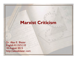 Marxist Criticism