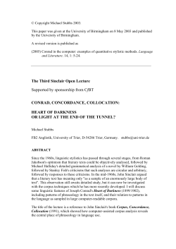 Conrad, Concordance, Collocation