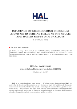 INFLUENCE OF NEIGHBOURING CHROMIUM ATOMS ON
