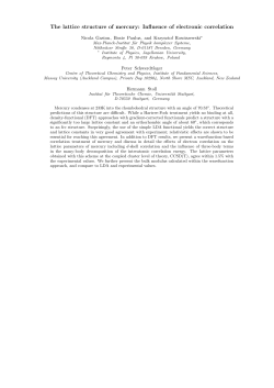 The lattice structure of mercury: Influence of electronic