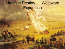 Manifest Destiny Westward Expansion