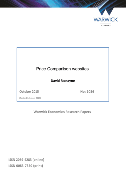 Price Comparison websites