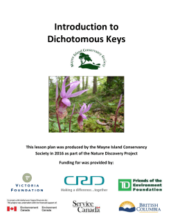 Introduction to Dichotomous Keys
