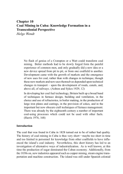Chapter 10 Coal Mining in Cuba: Knowledge Formation in a