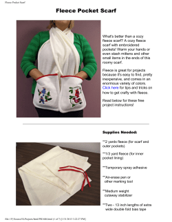 Fleece Pocket Scarf - Embroidery Library