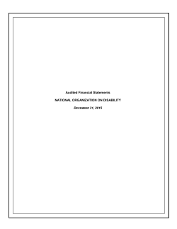 2015 AUDitED FINANCIAL STATEMENTS