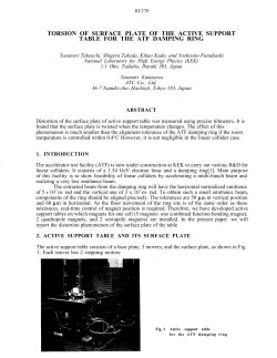 Torsion of Surface Plate of the Active Support Table for the