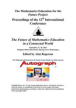 Proceedings of the 12 International Conference The Future of