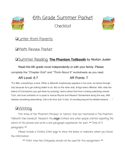 6th Grade Summer Packet