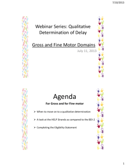 Qualitative Determination of Delay-Fine and Gross