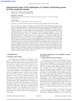 Experimental study of the stabilization of Tollmien&ndash;Schlichting