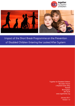Impact of the Short Break Programme on the