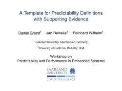 A Template for Predictability Definitions with Supporting Evidence